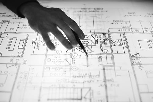 hand drawing construction designs
