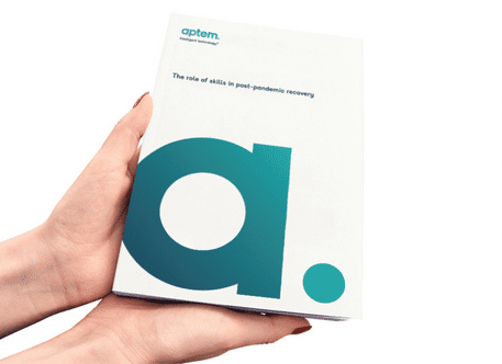 Aptem booklet in female hands