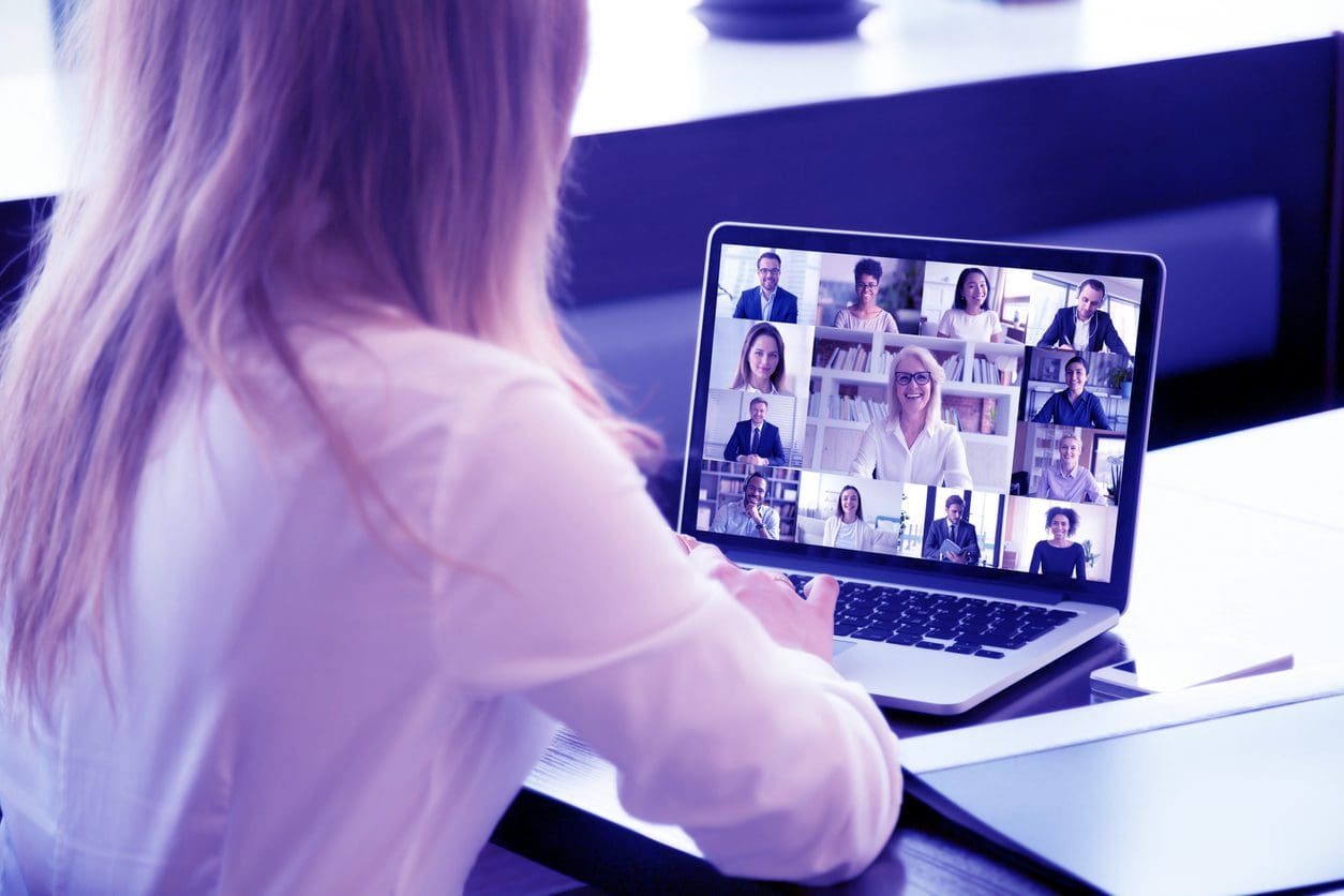 woman in an online meeting about Aptem's microsoft teams connector