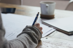 Person Writing an Individual Learning Plan