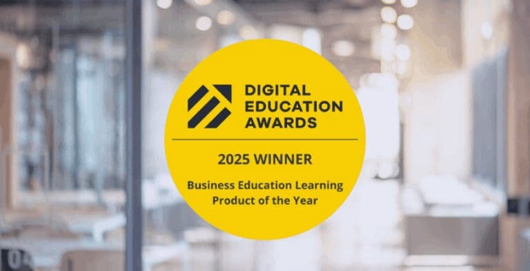 A winners badge for the Digital Education Awards