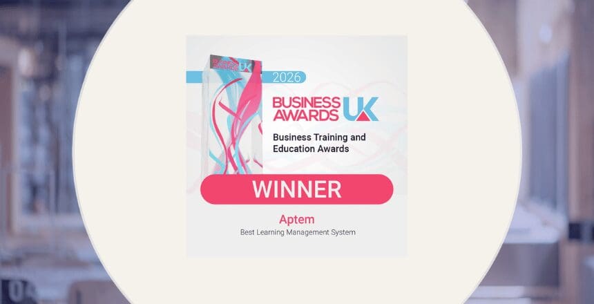 Aptem wins in Business Training Education Awards