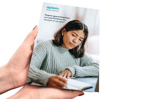 hands holding degree apprenticeship whitepaper