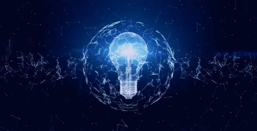 AI for apprenticeship management banner image with light bulb