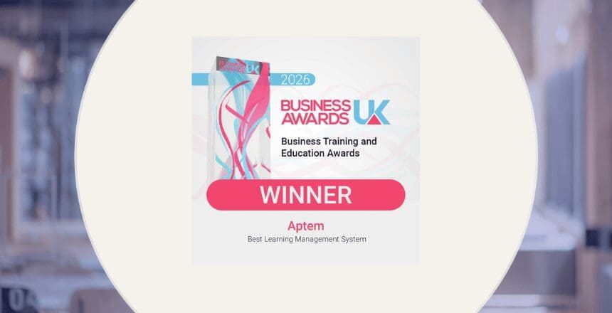 Aptem wins in Business Training Education Awards