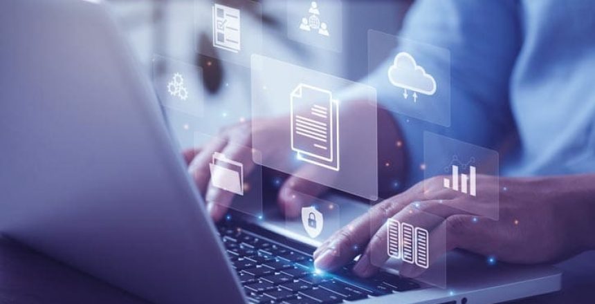 individual learner record management concept image on a laptop