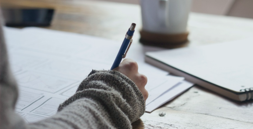 Person Writing an Individual Learning Plan