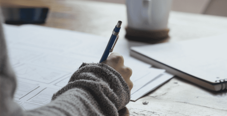 Person Writing an Individual Learning Plan